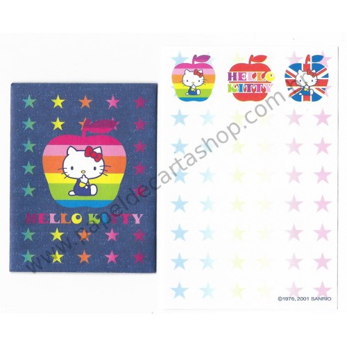Ano 2001. Conjunto de MICRO Papel de Carta Hello Kitty UK Sanrio