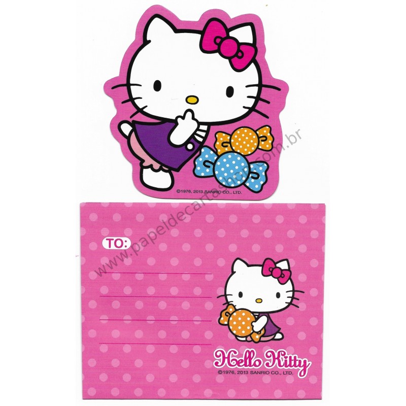 Ano 2013. Cartão Pequeno Hello Kitty Candy (CRS) Sanrio