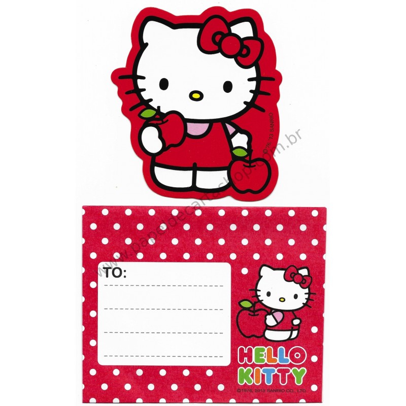 Ano 2013. Cartão Pequeno Hello Kitty & Apples (CVM) Sanrio