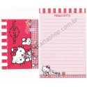 Ano 2009. Conjunto de Mini-Papel de Carta Hello Kitty (CVMLT) Sanrio