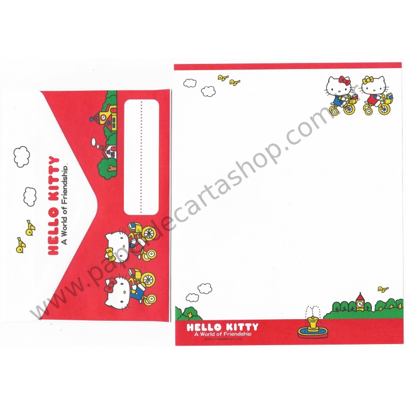 Ano 2011. Kit 4 Conjuntos de Papel de Carta Hello Kitty Friendship Sanrio