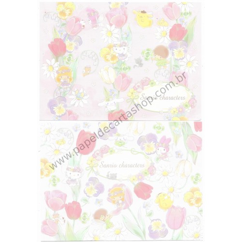 Ano 2017. Conjunto de Papel de Carta Sanrio Characters Sanrio