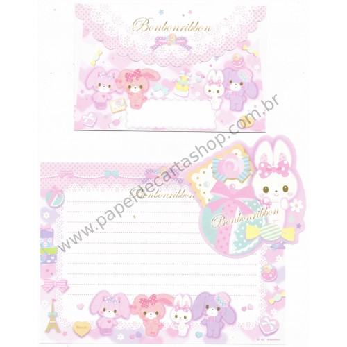 Ano 2014. Kit 2 Conjuntos de Papel de Carta Bonbonribbon Sanrio