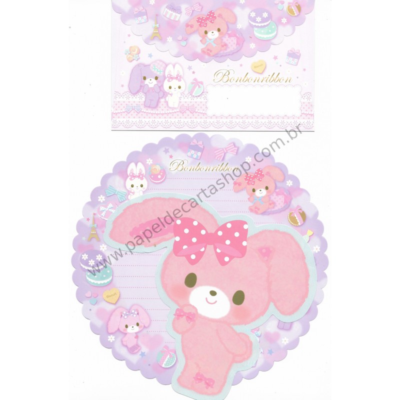 Ano 2014. Kit 2 Conjuntos de Papel de Carta Bonbonribbon Sanrio