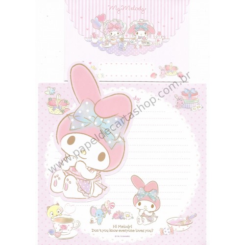 Ano 2016. Kit 2 Conjuntos de Papel de Carta My Melody Sanrio