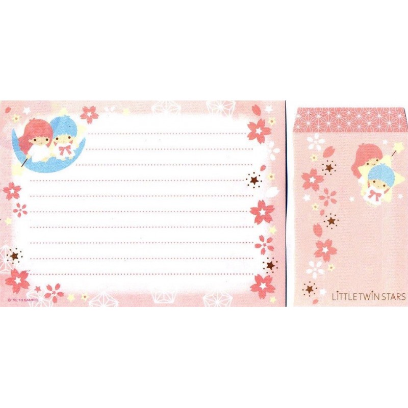 Ano 2013. Conjunto de Papel de Carta Little Twin Stars Made In Japan Sanrio