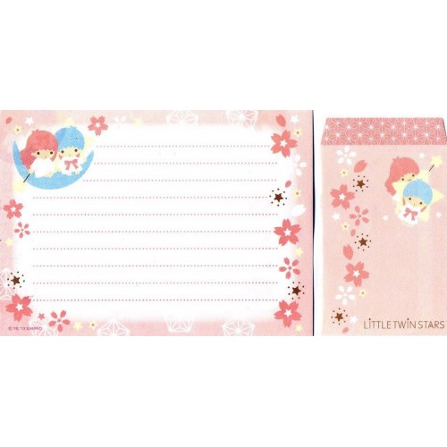 Ano 2013. Conjunto de Papel de Carta Little Twin Stars Made In Japan Sanrio