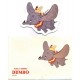 Conjunto de Mini-Cartão Importado Disney DUMBO Japan