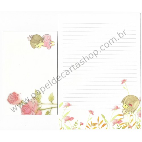 Conjunto de Papel de Carta Importado AMY & TIM 16