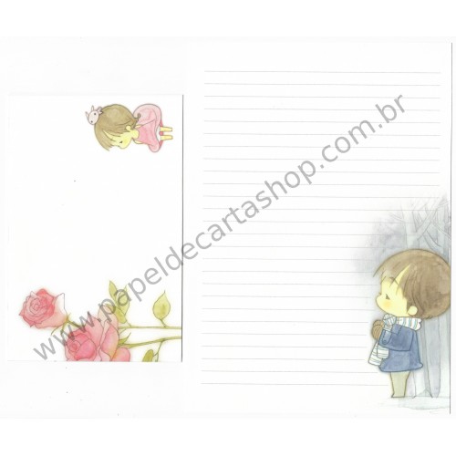 Conjunto de Papel de Carta Importado AMY & TIM 19