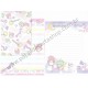 Ano 2012. Kit 2 Conjuntos de Papel de Carta Little Twin Stars Puffy Clowds Sanrio