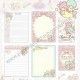 Ano 2012. Kit 2 Conjuntos de Papel de Carta Little Twin Stars Puffy Clowds Sanrio