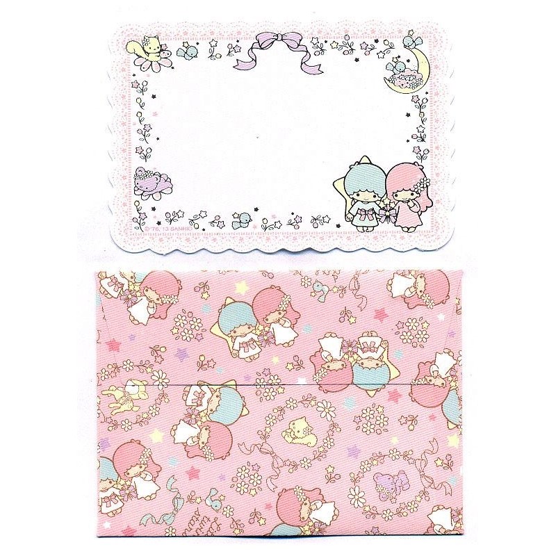 Ano 2013. Mini-Cartão de Mensagem Little Twin Stars Sanrio
