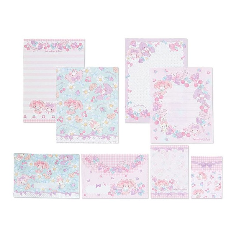 Ano 2017. Kit 3 Conjuntos de Papel de Carta Bonbonribbon Sanrio