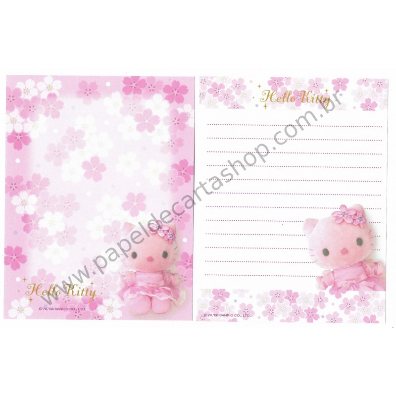 Ano 2008. Kit 2 Notas Hello Kitty Cherry Blossom Sanrio