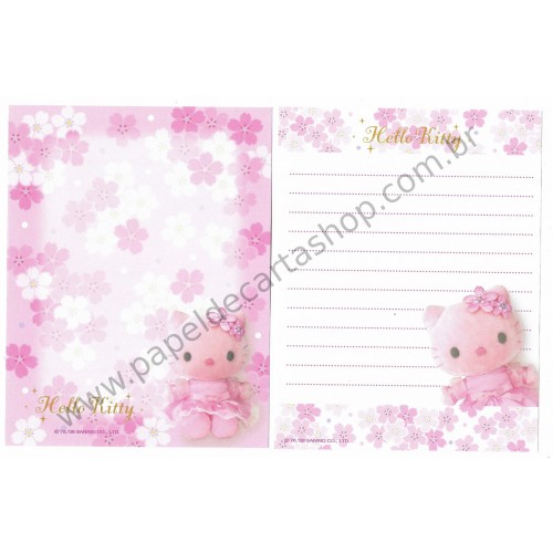 Ano 2008. Kit 2 Notas Hello Kitty Cherry Blossom Sanrio