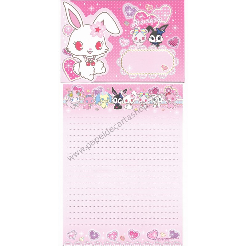 Ano 2014. Conjunto de Papel de Carta JEWELPET (CRS) Sanrio