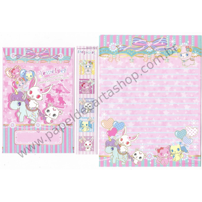 Ano 2012. Conjunto de Papel de Carta Jewelpet ADE Sanrio