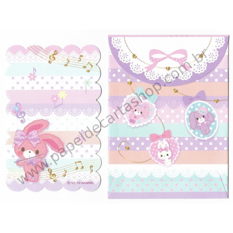 Ano 2015. Kit 3 Conjuntos de Papel de Carta BonbonRibbon Sanrio