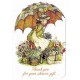 Cartão ANTIGO IMPORTADO HOLLY HOBBIE Umbrella