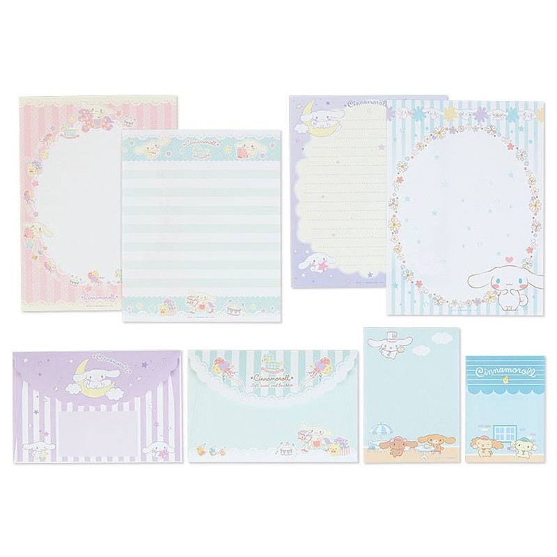 Ano 2017. Kit 3 Conjuntos de Papel de Carta Cinnamoroll Sanrio