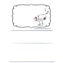 Conjunto de Mini-Papel de Carta Importado Peanuts Snoopy Gift Japan