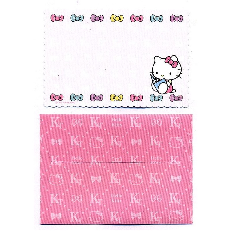Ano 2013. Kit Mini-Cartão de Mensagem Hello Kitty Ribbons (CRS) Sanrio