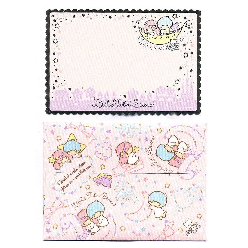 Ano 2014. Mini-Cartão de Mensagem Little Twin Stars Sanrio