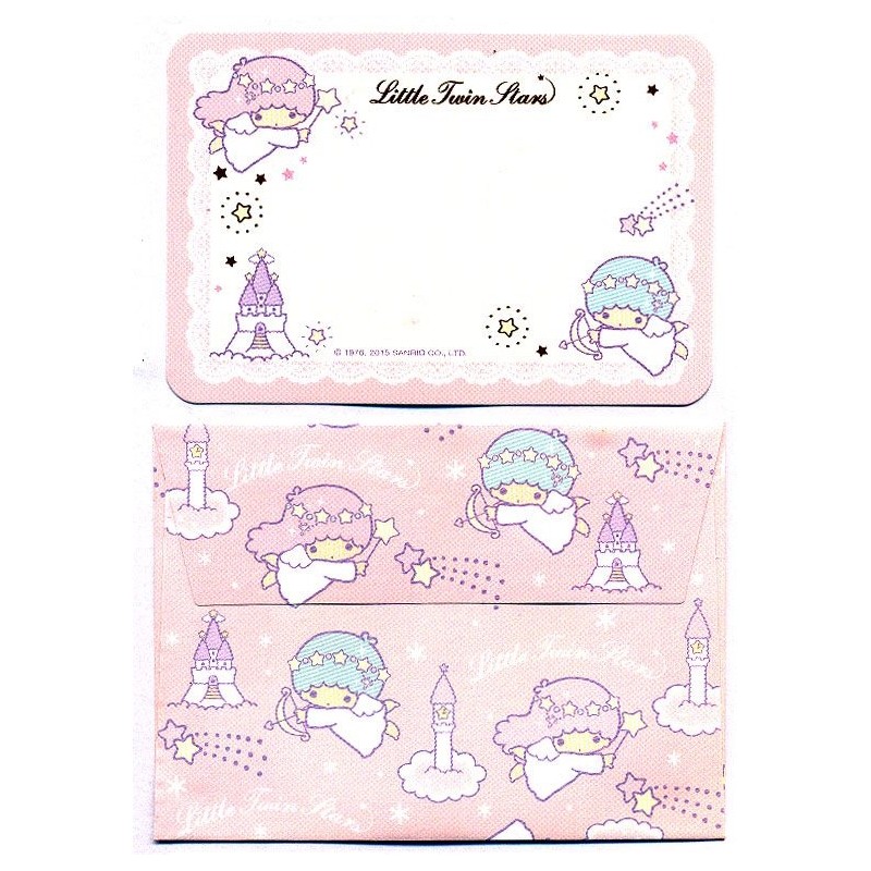 Ano 2015. Mini-Cartão de Mensagem Little Twin Stars Castle Sanrio