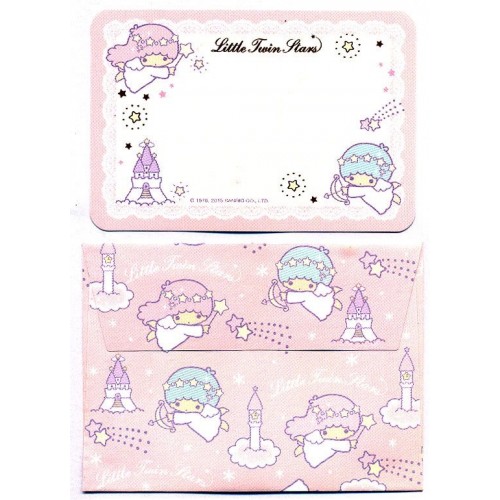 Ano 2015. Mini-Cartão de Mensagem Little Twin Stars Castle Sanrio