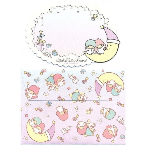 Ano 2015. Mini-Cartão de Mensagem Little Twin Stars Moon Sanrio