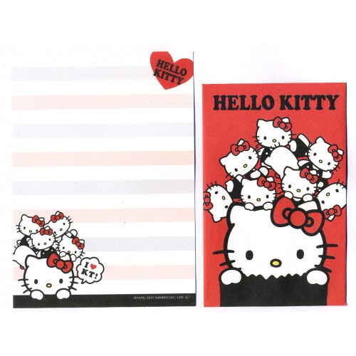Ano 2012. Kit 2 Conjuntos de Mini-Papel de carta I Love Hello Kitty