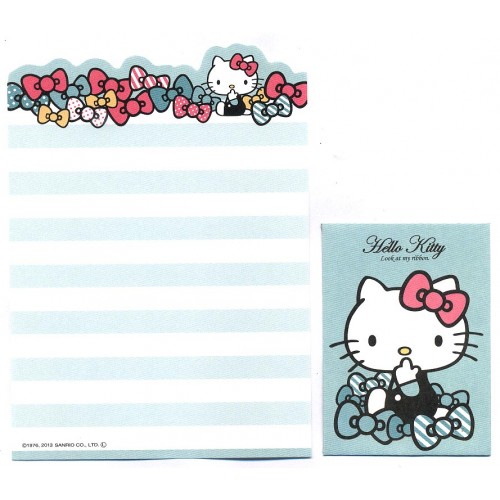 Ano 2013. Kit 2 Conjuntos de Mini-Papel de carta Hello Kitty Ribbons