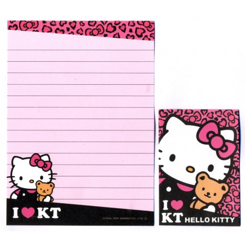 Ano 2012. Kit 2 Conjuntos de Mini-Papel de carta Hello Kitty Cup Sanrio