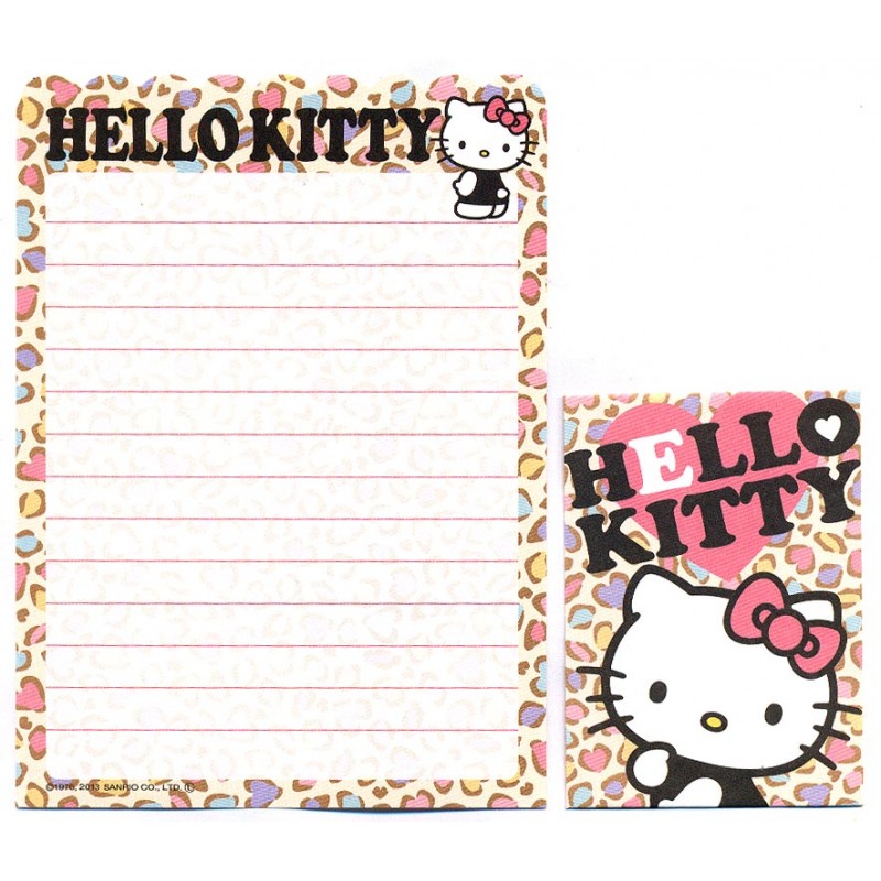 Ano 2013. Kit 2 Conjuntos de Mini-Papel de carta Hello Kitty Sanrio