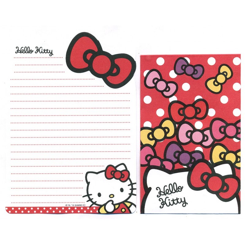 Ano 2013. Conjunto de Mini-Papel de carta Hello Kitty DC2 Sanrio