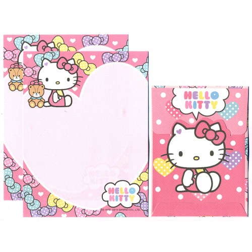 Ano 2014. Conjunto de Mini-Papel de carta Hello Kitty CRS Sanrio