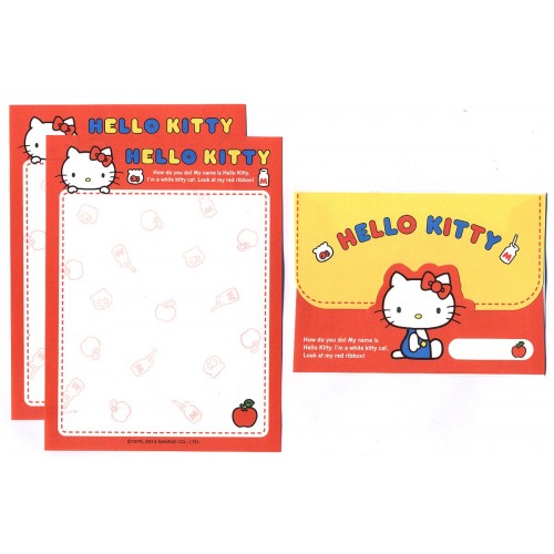 Ano 2013. Conjunto de Mini-Papel de carta Hello Kitty CVM Sanrio