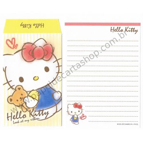 Ano 2015. Conjunto de Mini-Papel de carta Hello Kitty CLA1 Sanrio