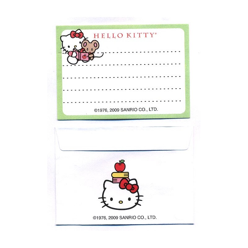Ano 2009. Conjunto de Mini-Papel de Carta Hello Kitty CVD1 Sanrio