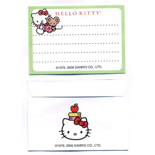 Ano 2009. Conjunto de Mini-Papel de Carta Hello Kitty CVD1 Sanrio