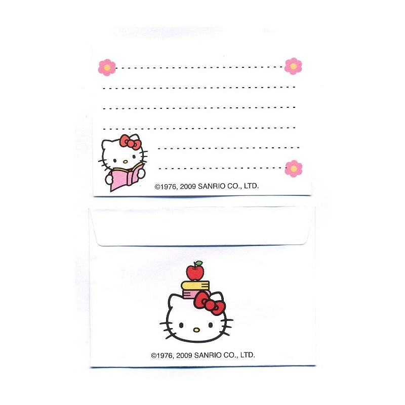 Ano 2009. Conjunto de Mini-Papel de Carta Hello Kitty CVD2 Sanrio