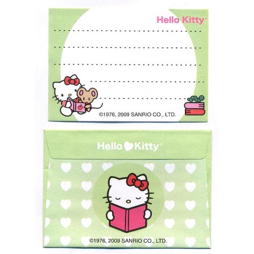 Ano 2009. Conjunto de Mini-Papel de Carta Hello Kitty CBR1 Sanrio