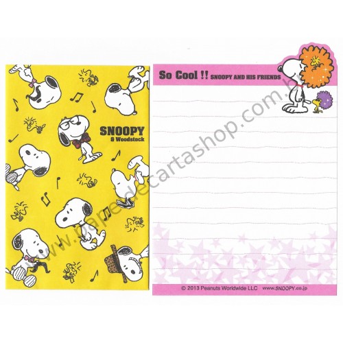 Kit 2 Conjuntos de Mini-Papéis de Carta SNOOPY So Cool Peanuts