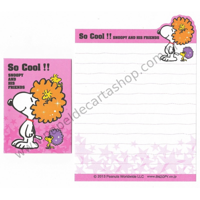 Kit 2 Conjuntos de Mini-Papéis de Carta SNOOPY So Cool Peanuts