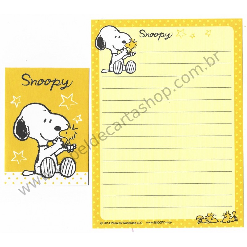 Conjunto de Mini-Papel de Carta SNOOPY NICE CAM Peanuts