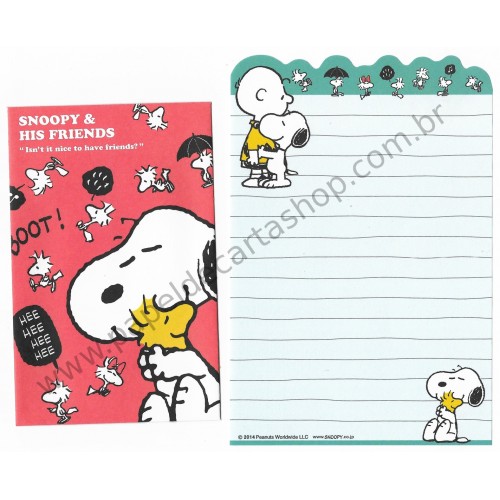Kit 2 Conjuntos de Mini-Papéis de Carta SNOOPY Superstar Peanuts