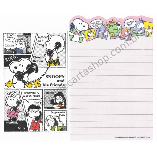 Kit 2 Conjuntos de Mini-Papéis de Carta SNOOPY Life Peanuts