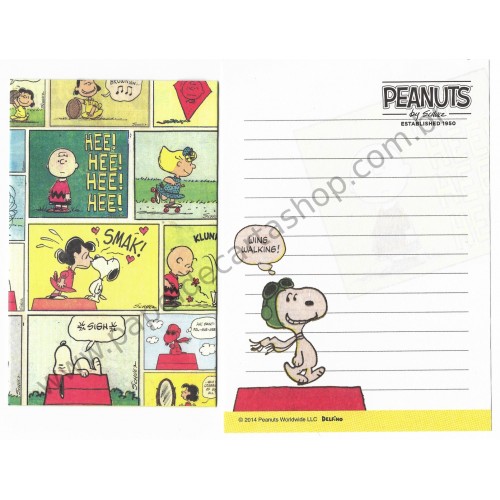 Kit 2 Conjuntos de Mini-Papel de Carta SNOOPY VINTAGE Peanuts