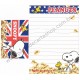 Kit 2 Conjuntos de Mini-Papel de Carta SNOOPY POPCORN Peanuts